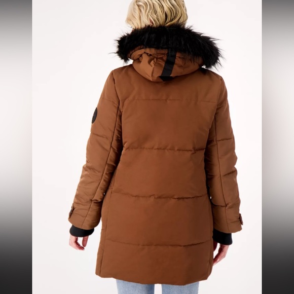 Arctic Expedition Down Parka With Side Snaps in the Color Dark Roast - Picture 3 of 16